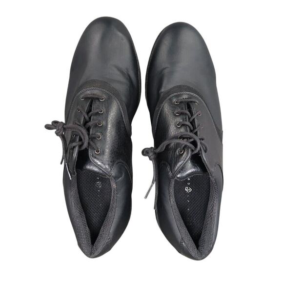 Nike Shoes Mens 11.5 Golf Cleat Saddle Oxford Classic Waverly Last Black Leather - Picture 6 of 13